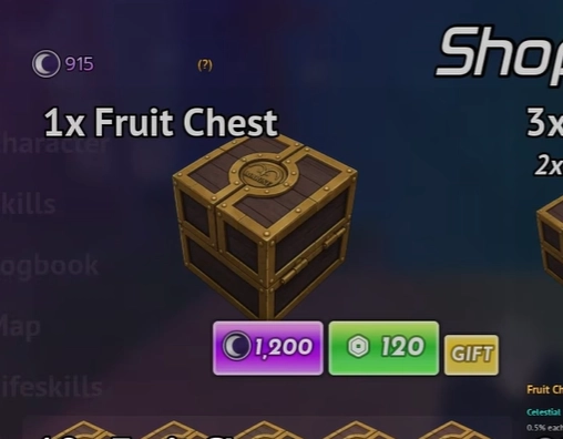 Grand Blue Roblox Fruit Chest shop interface